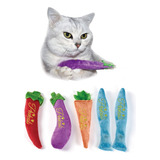 Peekab Juguetes De Hierba Gatera De Peluche Para Gatos Mast. Color Multicolor 5pcs Flora & Fauna