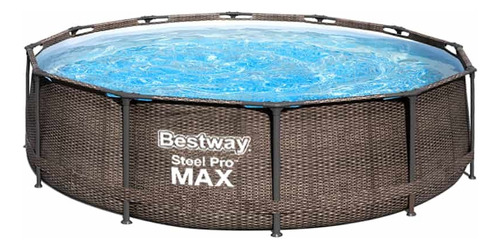 Piscina Estrutural 4678l Deluxe Rattan Circular Bestway Cor Marrom