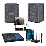 Kit Audio Oneal Mesa Som + 2 Caixas + Microfone Dylan