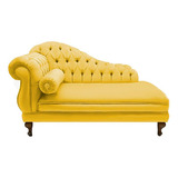 Recamier Namoradeira Larissa 160cm Clinica Recepção Amarelo Desenho Do Tecido Suede