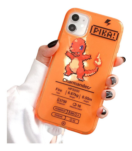 Funda De Teléfono Fluorescente Charizard Para iPhone 14 13