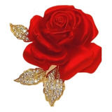 Broche Prendedor Elegante La Rosa Roja Para Solapa Caballero