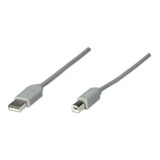 Cable Usb A-b Para Impresora 3 Metros Gris 317863 Manhattan