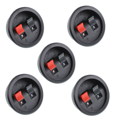 Oiyagai 5pcs 2 tazas Caja De Sonido Altavoz Terminal Redondo