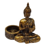 Suporte Para Incenso Buda Tailandês Resina Decorativo 10cm