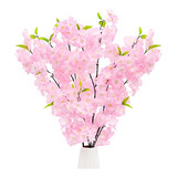 3pcs Ramas Artificiales De Flores De Cerezo De 39 Pulga...