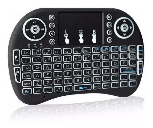 Mini Teclado Inalámbrico Airmouse Android Smart Tv Iluminado