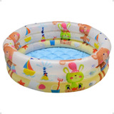 Piscina Banheira Bebê Bichinhos Fundo Acolchoado 28l 61x22cm