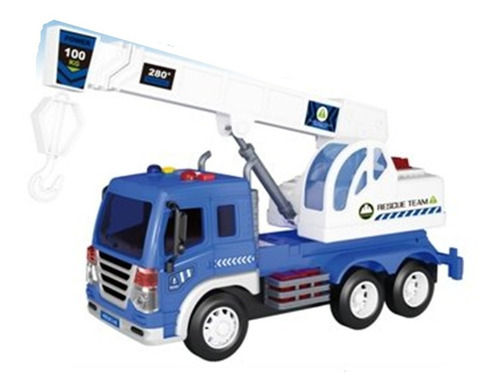 Juguete Camion Bombero Construccion Arenero 25cm Luz Sonido Color Grua