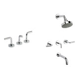 Juego Grifería De Bidet Ducha Roca Grifería Curved Cromado