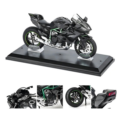 Moto Coleccionable Kawasaki Ninja H2R 1:12 Negro con Luz y Sonido MLFUO | Meses sin interés