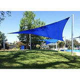 Velario Triangulo Malla Sombra 4x4x4 M Color Azul