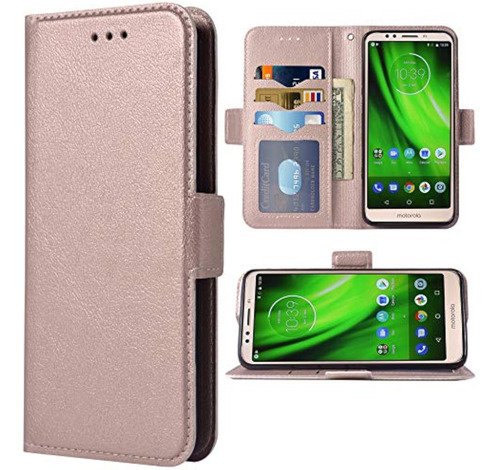 Funda Para Moto E5/g6 Play/motog6 Forge Folio Flip Wallet