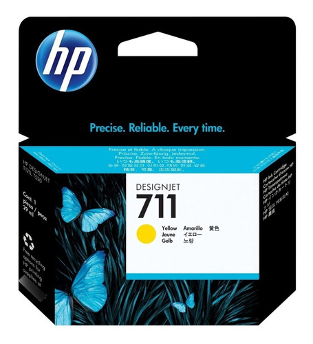 Cartucho Hp 711 Amarillo Original Cz132a Plotter T120 T520