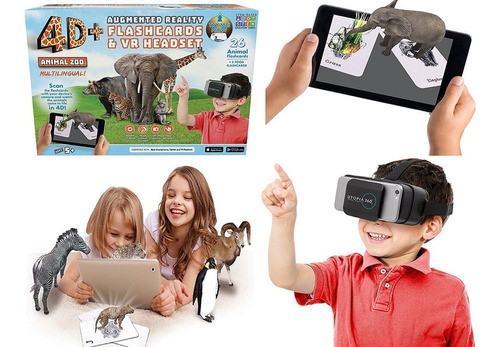 Zoologico 4d+ Realidad Aumentada Incluye Gafas Tarjetas 