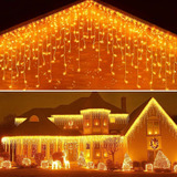 Pisca Pisca De Natal Kit Cascata 1600 Led 40 Metros B Quente