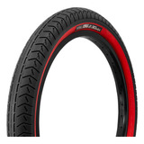 2 Pzs Llanta Bmx 20 X 2.30 Negra Línea Roja Con Camaras