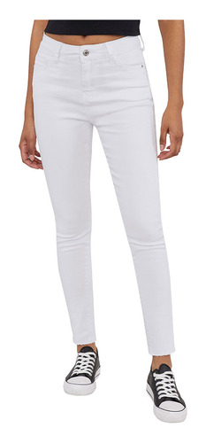 Jeans Mujer Skynny Básicos Blanco Corona