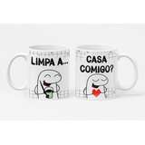 Caneca Xícara Flork Meme   Engraçado Limpa A  Casa Comigo? 