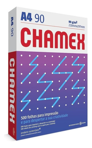 Papel Sulfite Super A4 Branco 210x297mm 90g Pt 500 Fl Chamex