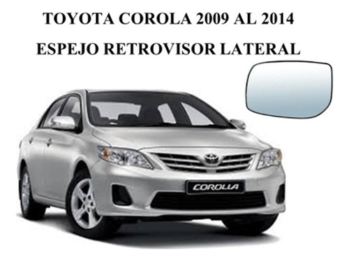 Espejo Luna Toyota Corolla, 2009 Al 2014. Izquierdo Chafer Foto 2