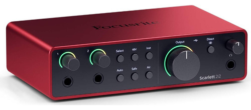 Placa De Sonido Focusrite Scarlett 2i2 4 Gen Interface Usb