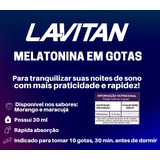 Lavitan Melatonina Gotas Sabor Maracujá - 30ml Sabor Morango