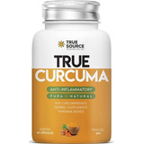 True Curcum Plus 60 Cápsulas Premium - True Source Sabor Sem Sabor