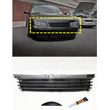 Parrilla Frontal Sport Vw Volkswagen Jetta A4 Rasurada Lisa Sin Logo Emblema Corrida Negra Con Media Luna Premium