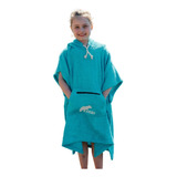 Poncho Toalla Kobu Kids Turquesa