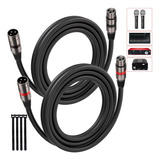 Cables Xlr De 3 Pies/1 Metro, 2 Paquetes, Cable De Micr...