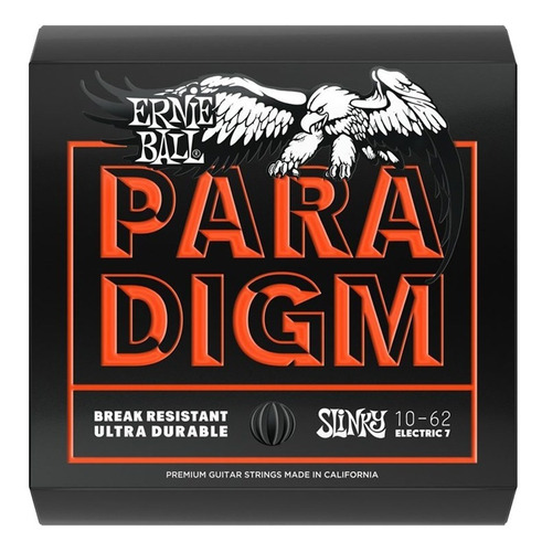 Encordadura Ernie Ball Guit. Electrica Paradigm 2030. 7cds