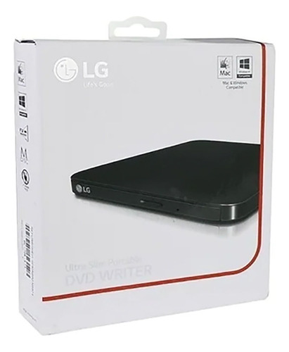 Grabador Quemador LG Externo Dvd-cd 24x Negro Usb Portable