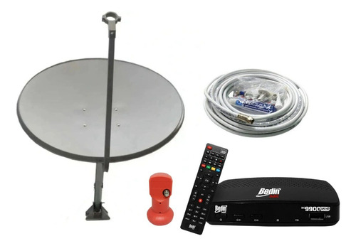 Kit Antena Ku Com Receptor Bedinsat E Cabo Rg06 67%