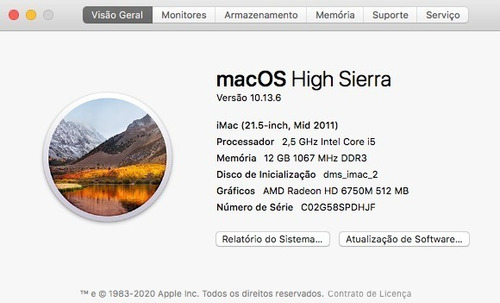 iMac I5 2.5/12gb Ram/2011