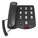 Telefone Com Fio Teclas Grandes Tok Facil Preto Intelbras