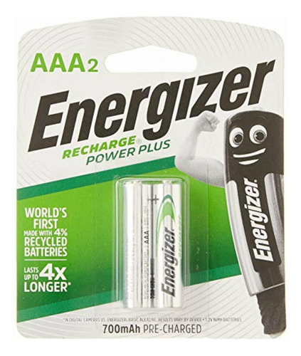 Energizer Pila Recargable Aaa Paquete De 2 Pilas