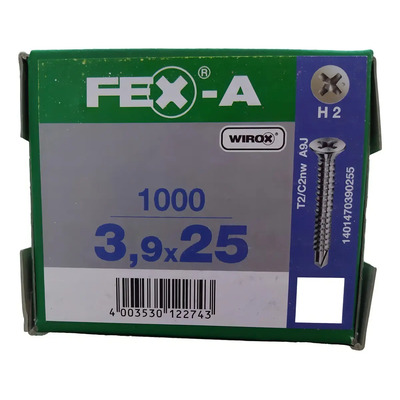 Tornillo Spax Punta Broca Metal Wirox 4mm x 25mm 1000 Unidades | Envío gratis