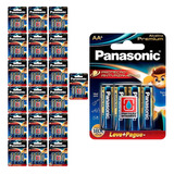 120 Pilhas Alcalinas Premium Aa 2a Pequena Panasonic 20 Cart