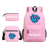 Mr Beast Bolso De Hombro Bolsa Para Lápices Set De 3