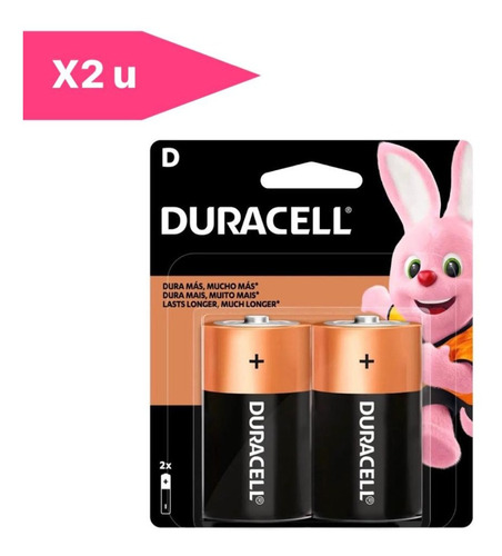 Pila Alcalina Duracell D Grande X 2u En Blister