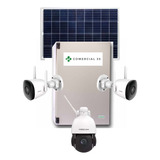 Kit De Vigilancia Solar Comercial 35 Premium Ptz Wifi 2mp