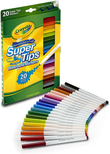 Crayola Super Tips Caja De 20 Marcadores Envío Ya!