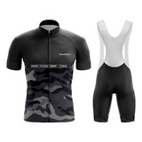 Uniforme Traje Jersey Raudax Camo Manga Corta Ruta Bicicleta