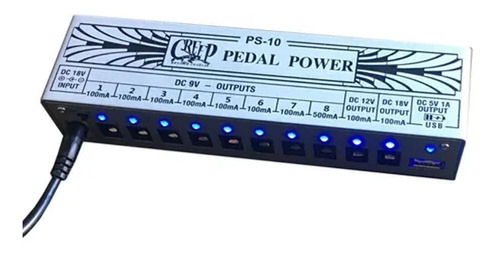 Fuente Múltiple Para Pedales 10 Salidas + Usb Creep Ps-10 