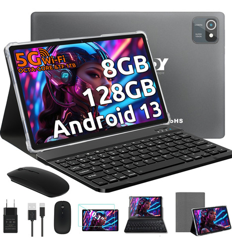 Tablet Xgody 10.1'' 8gb+128gb Rom Android 13 Teclado Y Mous