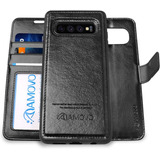 Funda Cartera Tarjetero P/ Galaxy S10 Parte Atrás Magnética 