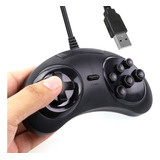 Controle Joystick Retrô Mega Saturno Compatível Pc/ Usb