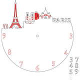 Vector Corte Laser Reloj Paris