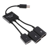 Usb 3.1 Tipo C A Hembra 2 Dual Usb A 2.0 Micro Usb Otg Hub